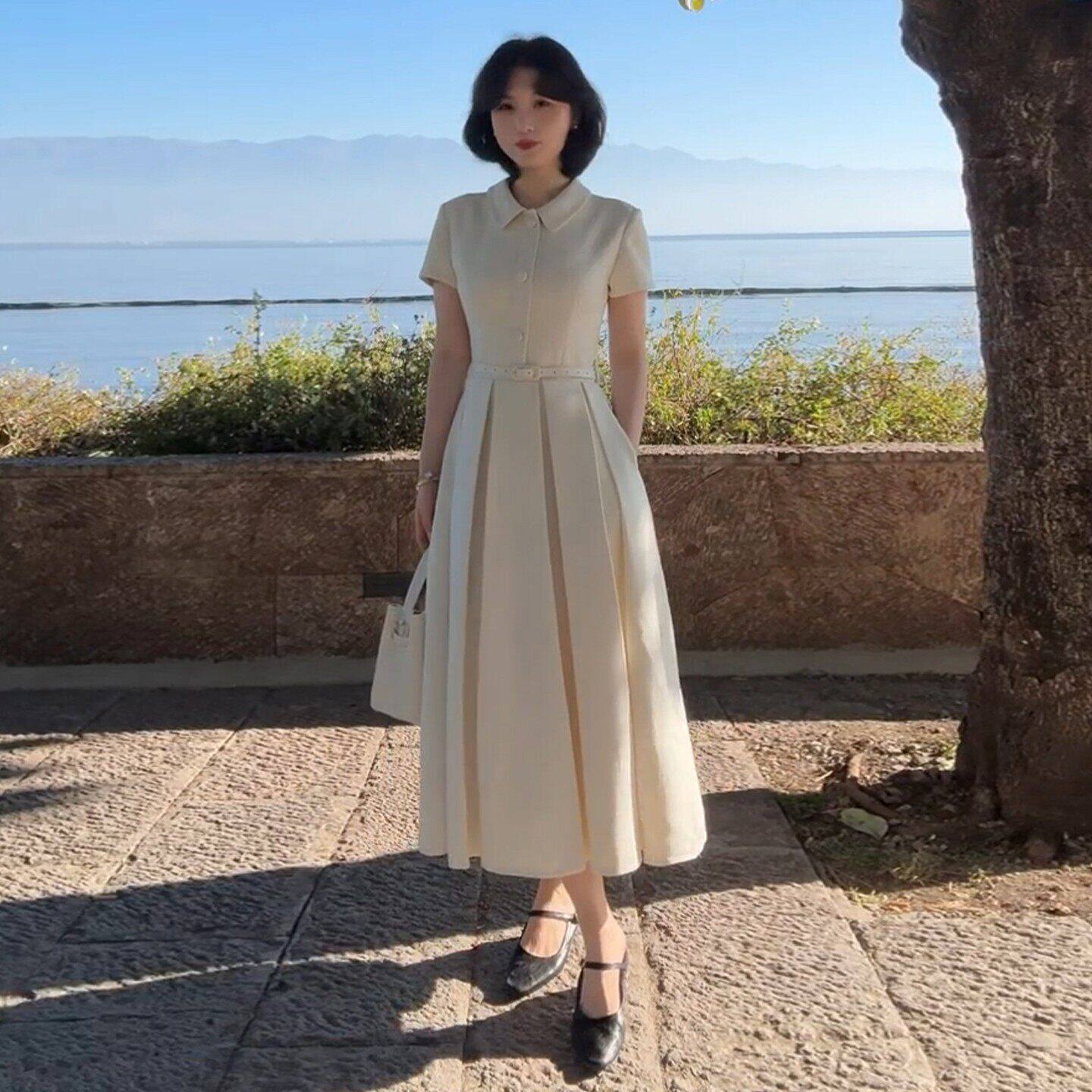 【送运费险】法式白色高级感长裙