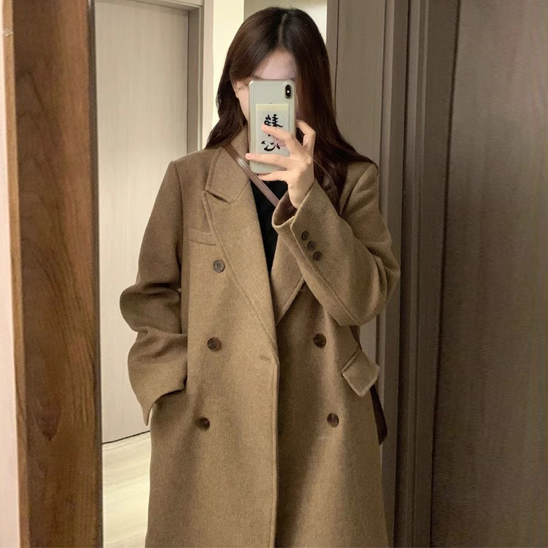 【送运费险】正肩西装毛呢外套女