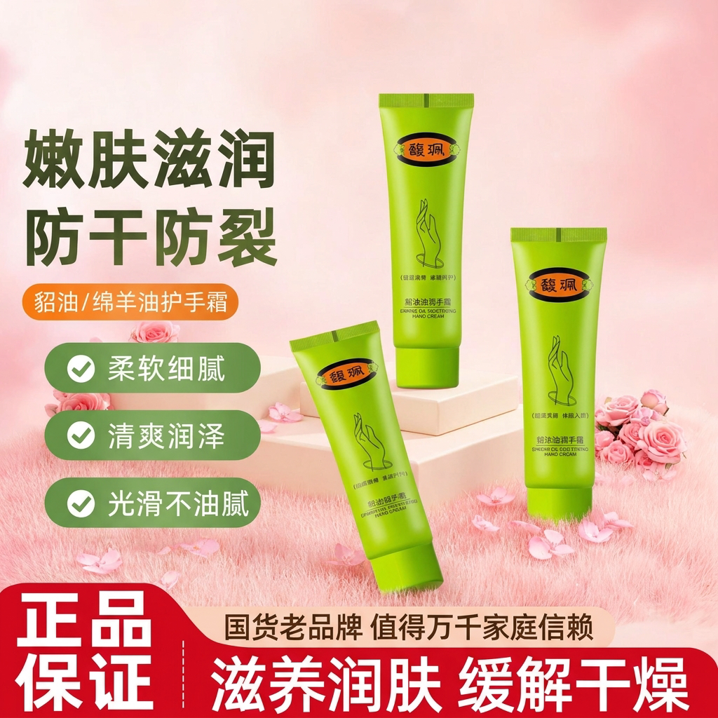 馥珮绵羊油护手霜保湿补水滋润防干裂粗糙擦手油老牌子官方正品