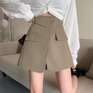 半身裙女不规则韩版 工装 休闲短裙大码 显瘦小个子高腰A字包臀裙裤