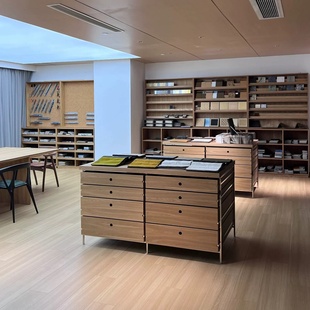 物宅 店展示柜 原创不锈钢实木一体斗柜餐边柜收纳多功能柜子服装