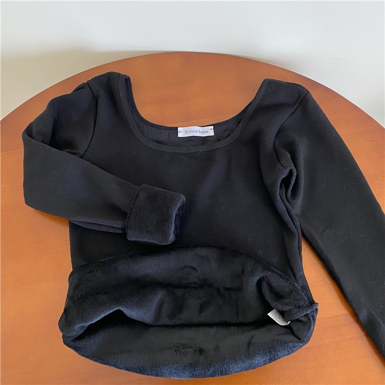 Real price real beat collar base coat Long Sleeve warm velvet top base coat