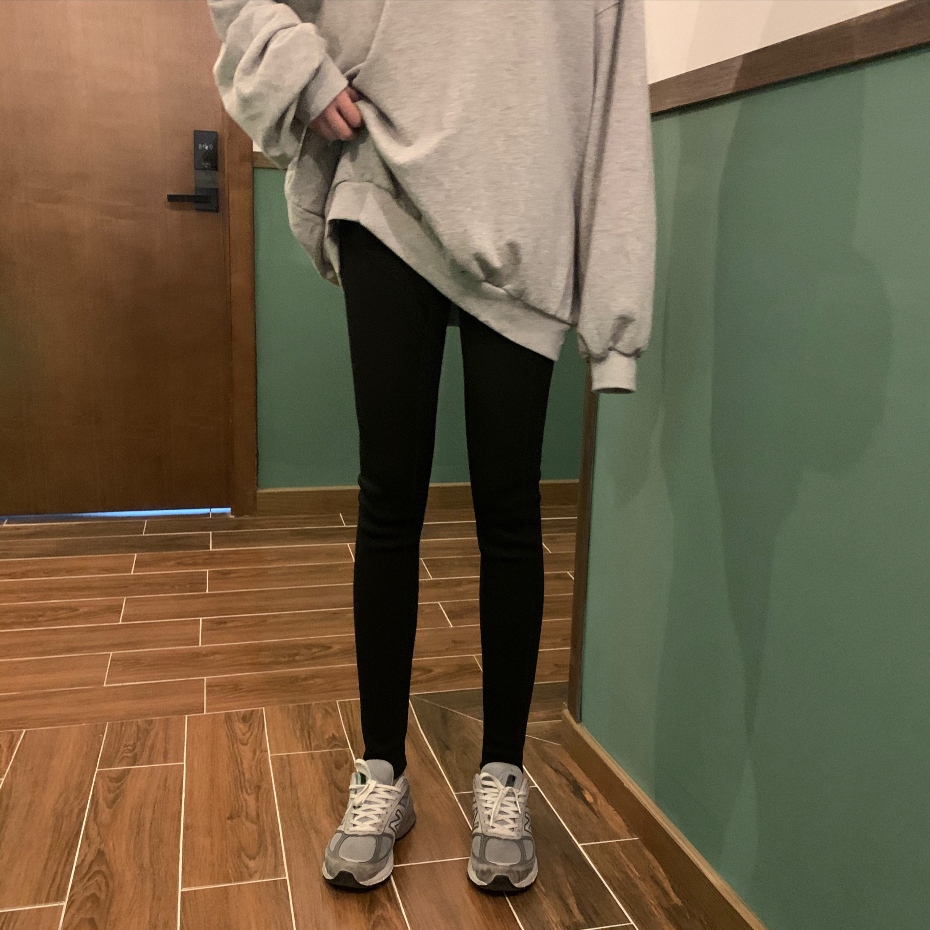 Real price real shot avocado moisturizer autumn and winter Plush Leggings Leggings