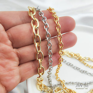 镀18K14K真金保色加粗O链散链diy手链项链包包链五金饰品配件材料