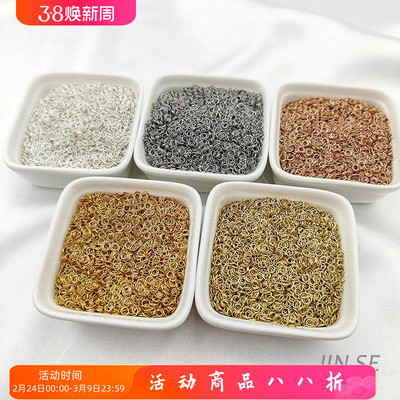 18k包细小开口圈金色高强度diy