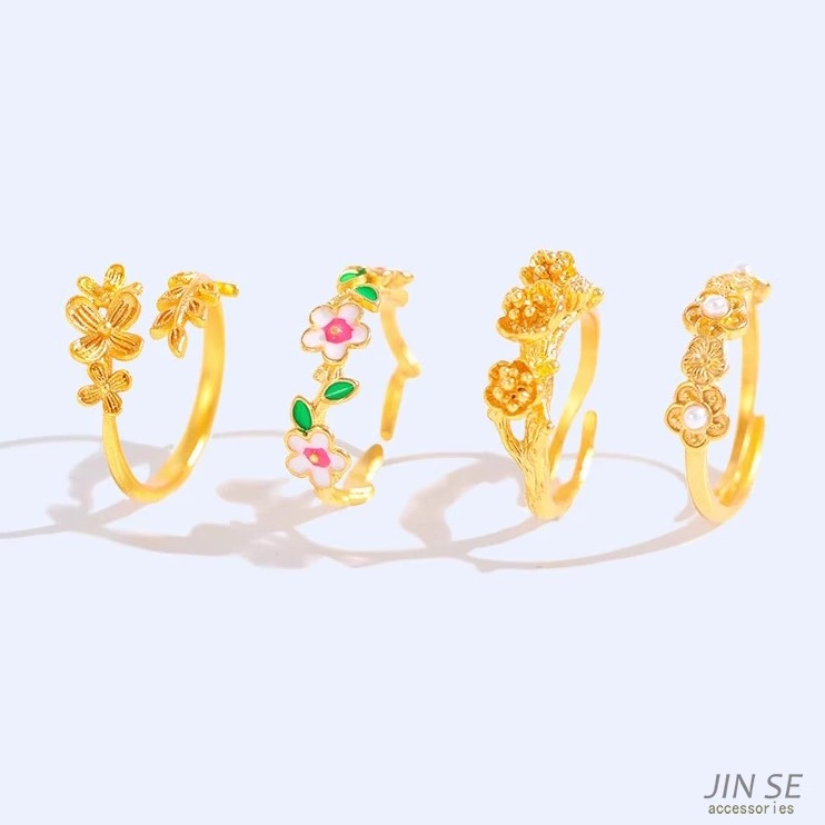 桃花樱花桂花活口戒指diy配饰