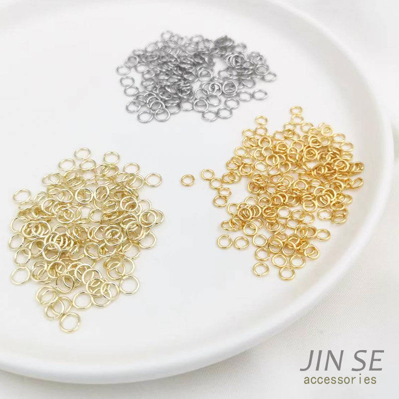 18k14k包真金开口圈项链diy