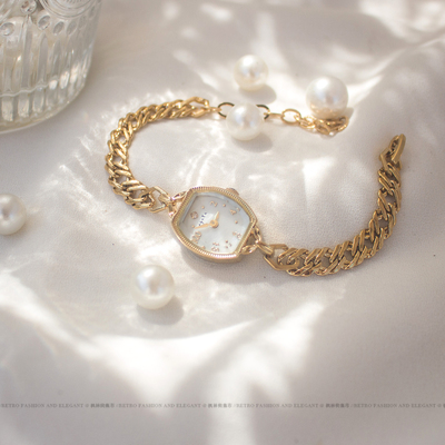 手链中古女式金色手表