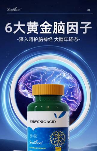 美国进口斯诺森养脑黑科技大脑神经酸复合片脑黄金补中老年脑营养