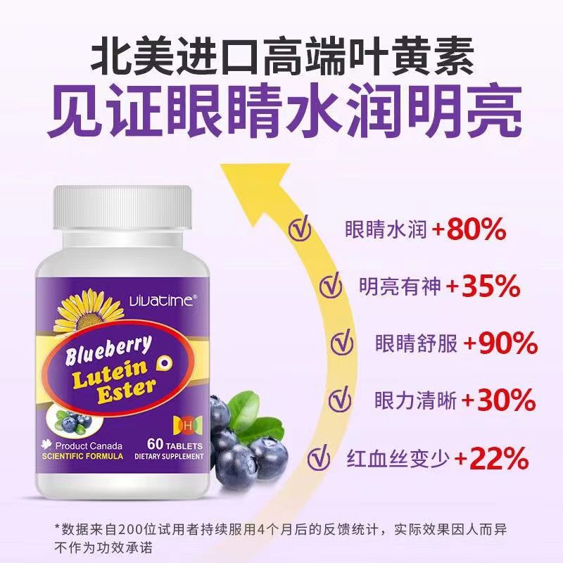 时间秘钥Vivatime蓝黄视佳片中老年人叶黄素眼底神经素呵护明眸