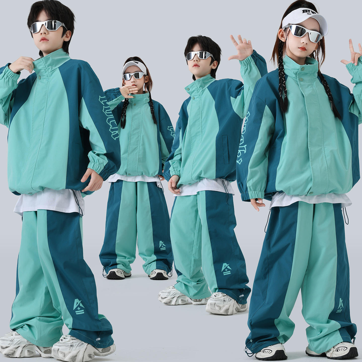 儿童酷帅街舞套装男女孩嘻哈潮牌