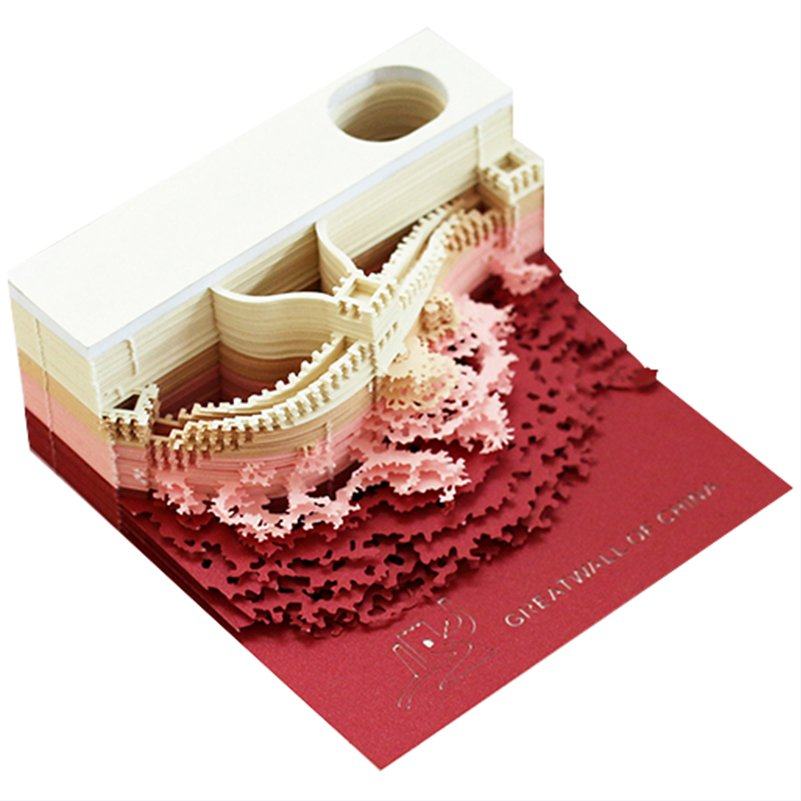 万里长城3D立体便签纸创意纸雕建筑国风高颜值手撕艺术品国风定制,文具电教/文化用品/商务用品,立体便签/3D纸雕,淘宝优惠券,粉丝福利购,淘宝优惠卷