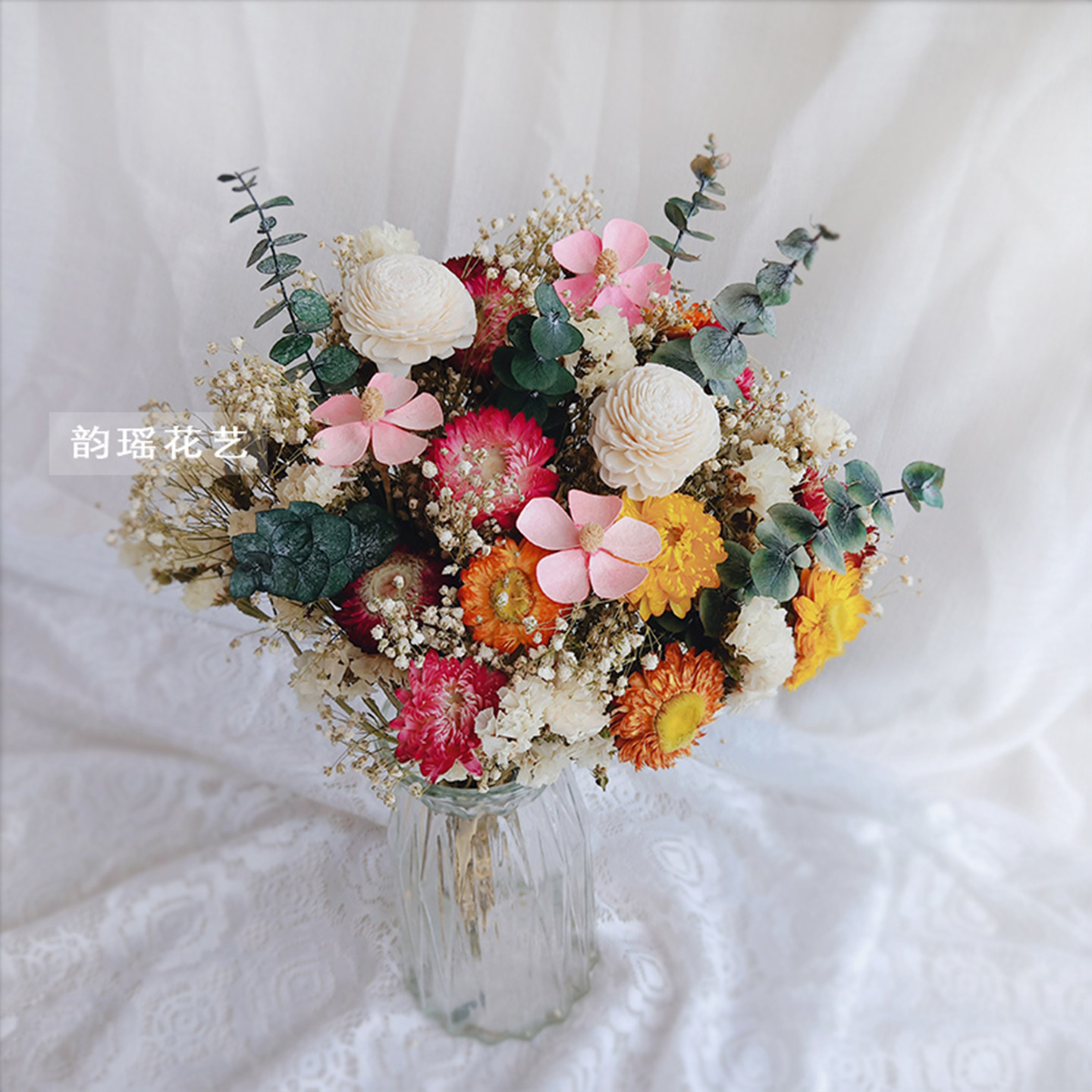 云南母亲节勿忘我情人节插花