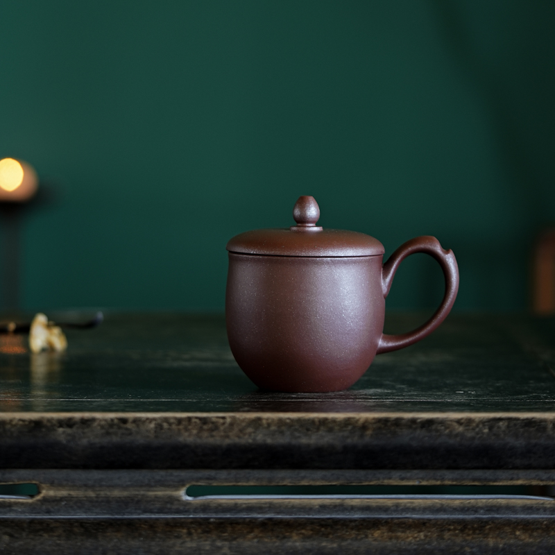 半手工盖杯野山红棕泥自囤矿