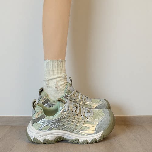 真皮老爹鞋女款2026新款今年流行爆款鞋子女鞋配裙子百搭运动鞋女