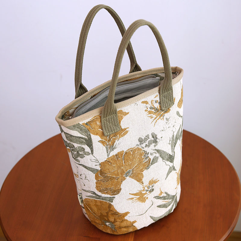 布奏麻布手提袋帆布小拎包