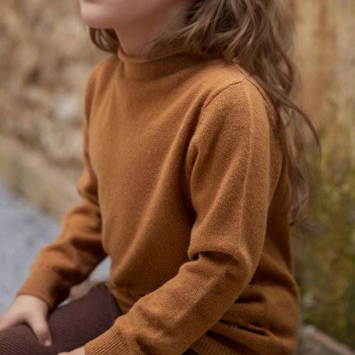 女童含羊毛的打底衫基础毛衣童装