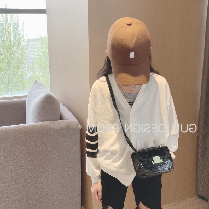 女童春夏薄款针织开衫小外套2025春装新款小女孩空调衫儿童防晒衣