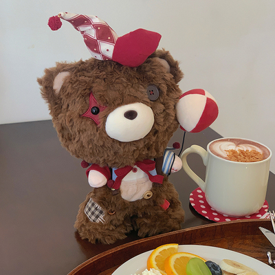 可奈造物小熊玩偶服20cm棉花娃娃衣服无属性怪诞小丑风可爱套装