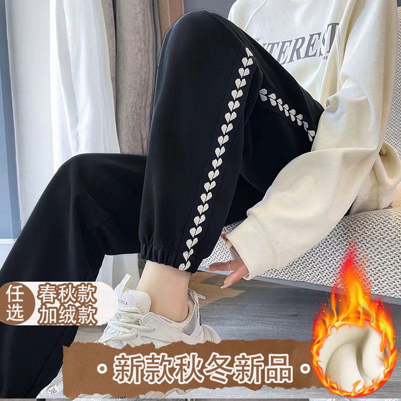 女童卫裤秋冬款2025新款中大童冬季裤子长裤女孩加绒运动休闲棉裤