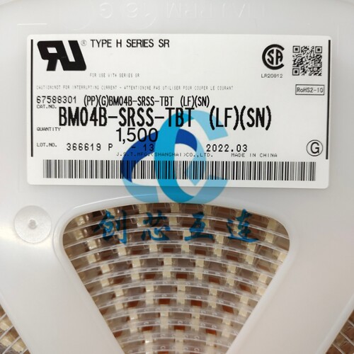 JST连接器 BM04B-SRSS-TBT 4PIN 1.0mm间距 SR系列 立贴 针座