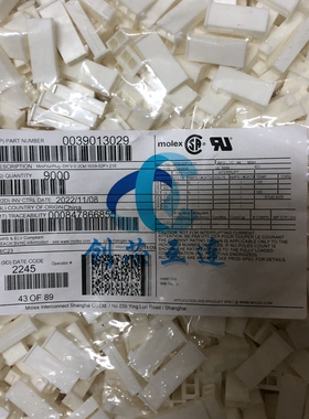 MOLEX连接器 39-01-3029 3901-3029 39013029 2pin 4.2mm间距胶壳
