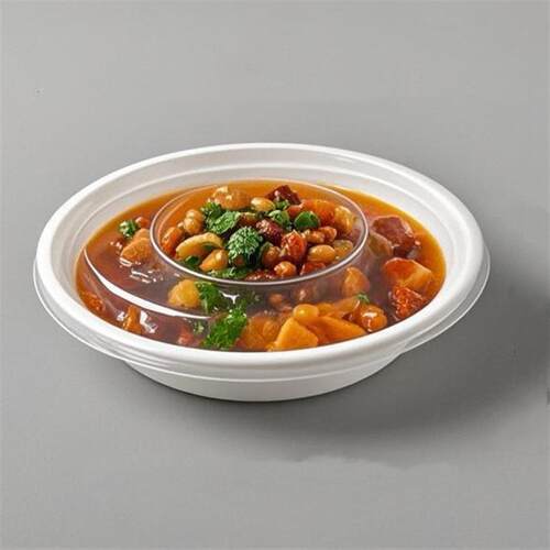 Y350Y450圆形美式餐盒外卖打包盒小碗菜塑料盒PP可加热一次性餐盒