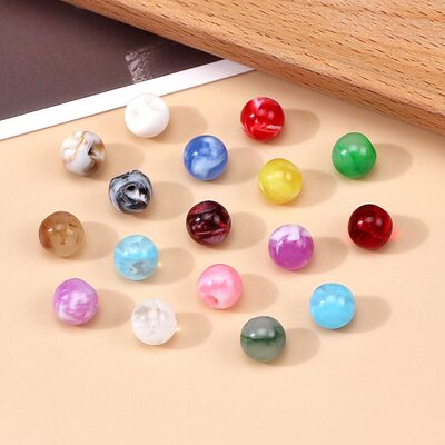 安宇纽扣双色珠光玉石扣树脂