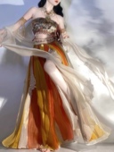 敦煌飞天汉服女异域风情演出舞蹈服装 影楼拍摄 西域风情舞姬古装