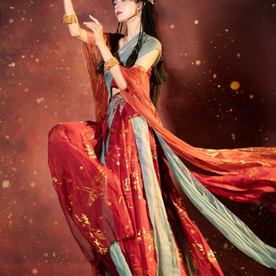 敦煌飞天舞蹈服异域风情服装写真摄影表演服西双版纳旅拍西域舞姬