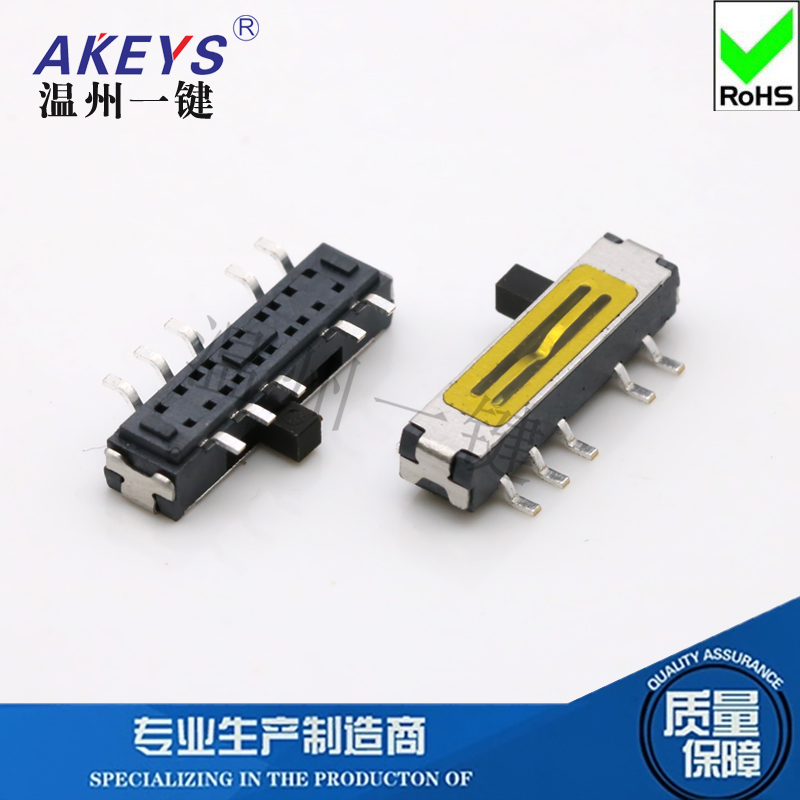 拨动开关10十脚卧式贴片