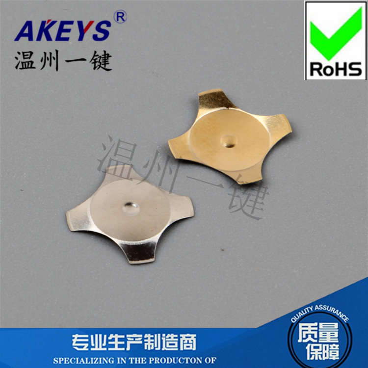 不锈钢仔片十字形单面镀金尺寸