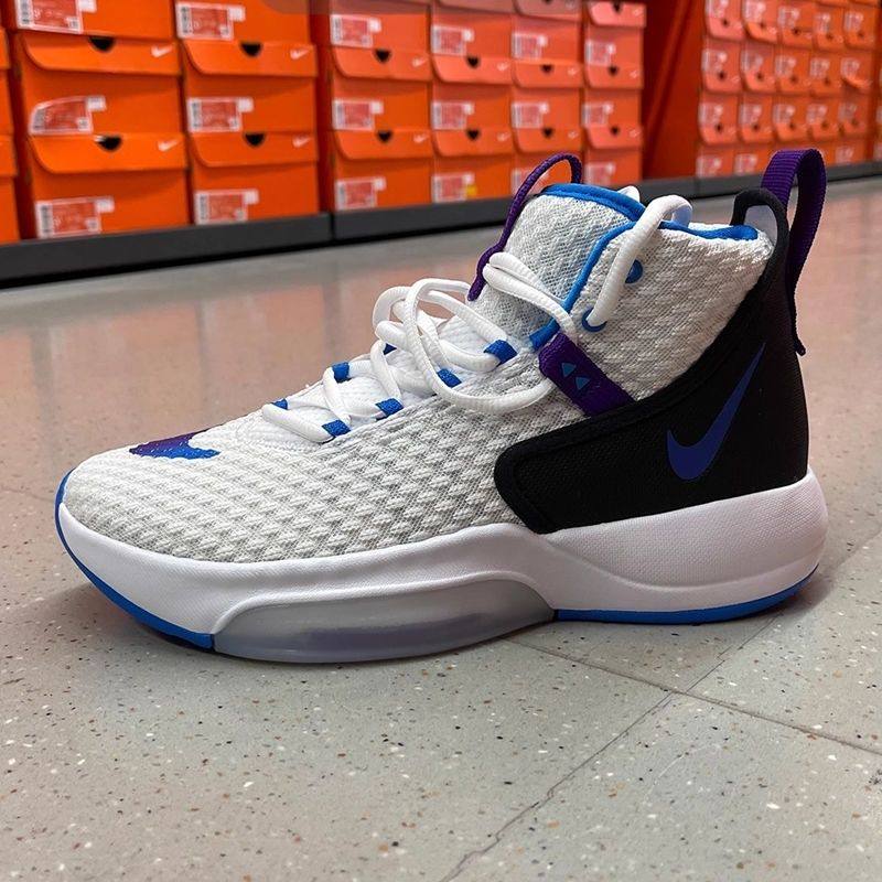 Nike/耐克 Zoom Rize男子白蓝运动实战中帮气垫篮球鞋BQ5398-101,运动鞋new,篮球鞋,淘宝优惠券,粉丝福利购,淘宝优惠卷