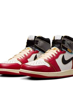 耐克 Air Jordan 1 AJ1 Union联名白红灰 复古休闲板鞋HV8563-600