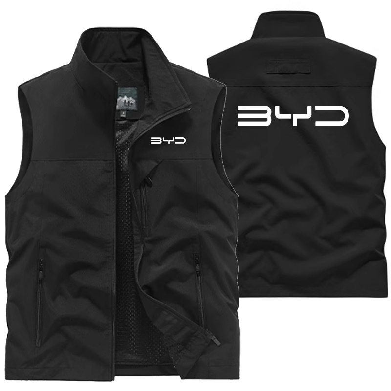 BYD比亚迪立领马甲户外运动速干