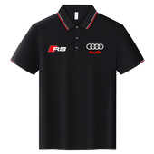 工装 定制印字广告衫 T恤可印logo翻领短袖 奥迪汽车短袖