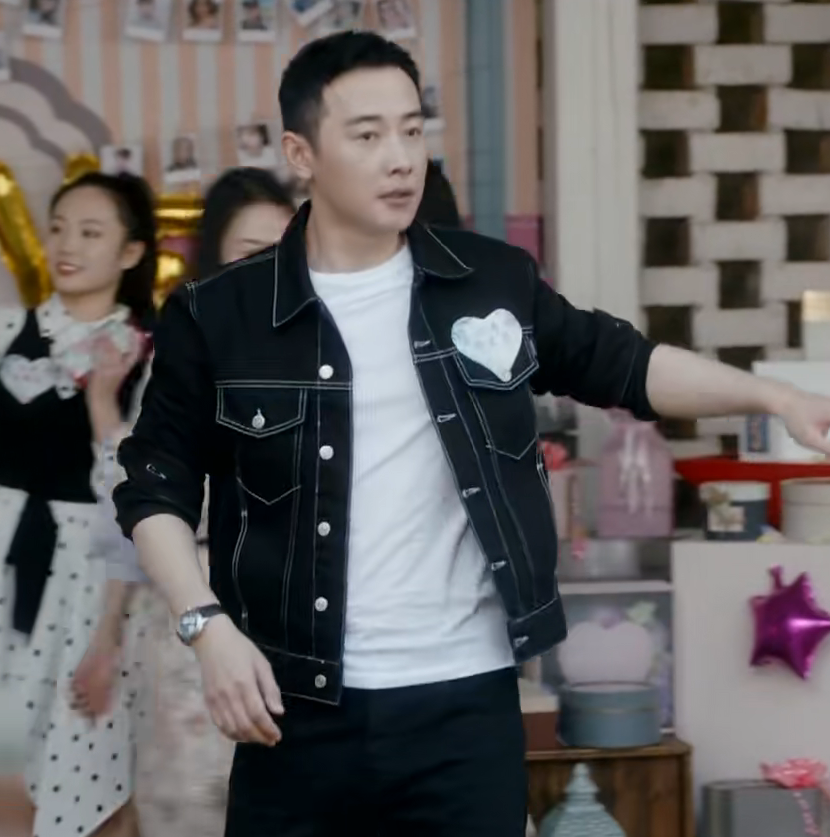 安家徐文昌罗晋徐姑姑同款韩版夹克2026春秋男士翻领牛仔外套衣服