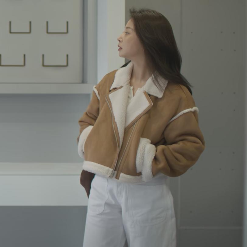 凡人歌殷桃沈琳同款衣服2025秋冬季新款韩版休闲鹿皮绒短款女外套