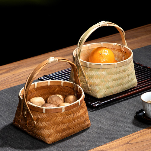 竹弄堂竹编小提篮鸡蛋筐水果篮