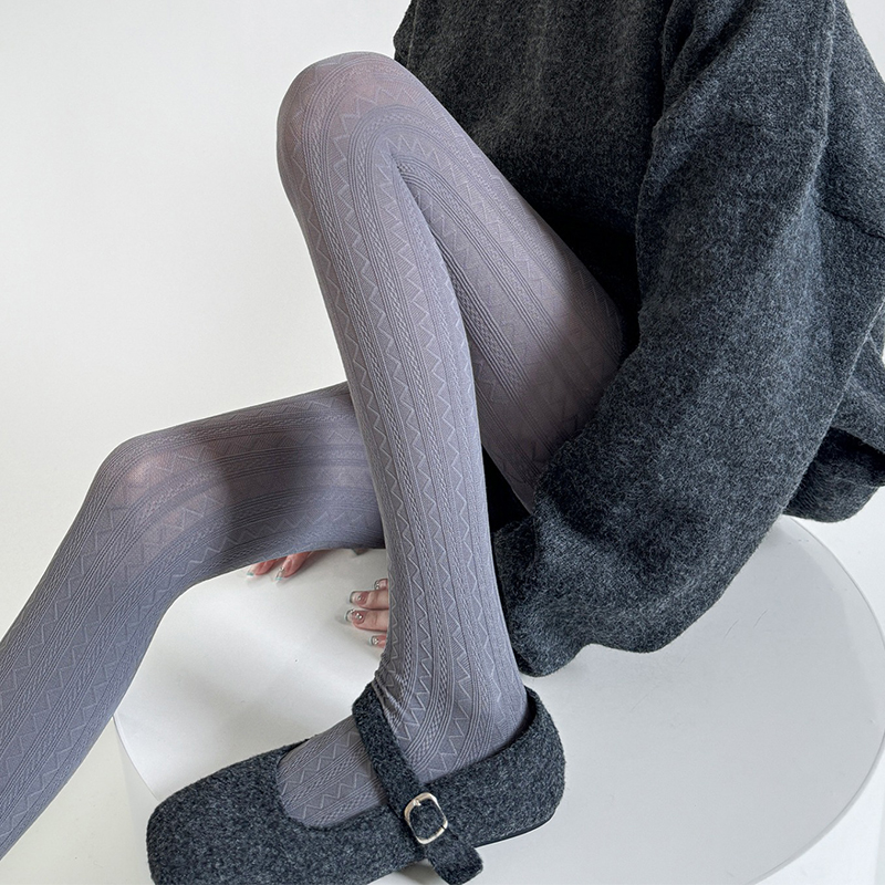 烟灰色丝袜女春秋季中厚miu系