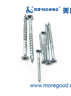 美固盒装双沉头带滚花木结构快攻螺钉TP梅花槽硬木防开裂自攻螺丝