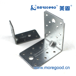 美固 L型角钢连接件防锈高强钢户外防腐木结构柱脚墙板支撑加固