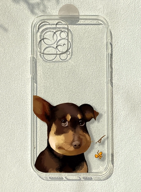 搞怪蜜蜂狗适用苹果16/15promax小米14卡通reno12华为p70潮vivoiqooneo8一加9透明手机壳