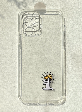 趣味小老鼠适用苹果15/16promax华为mate60/p70小米14OPPOreno12荣耀200pro简约vivo畅享70一加11透明手机壳