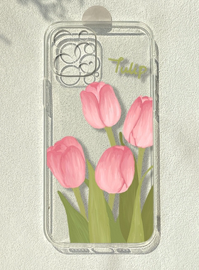 粉色玫瑰适用苹果15/14华为小米12reno6荣耀80vivos7一加9花朵手机壳