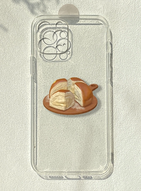 ins简约奶牛蛋糕适用苹果15promax软套华为mate60/nova10小米12/13OPPOreno9荣耀80vivos17一加8透明手机壳