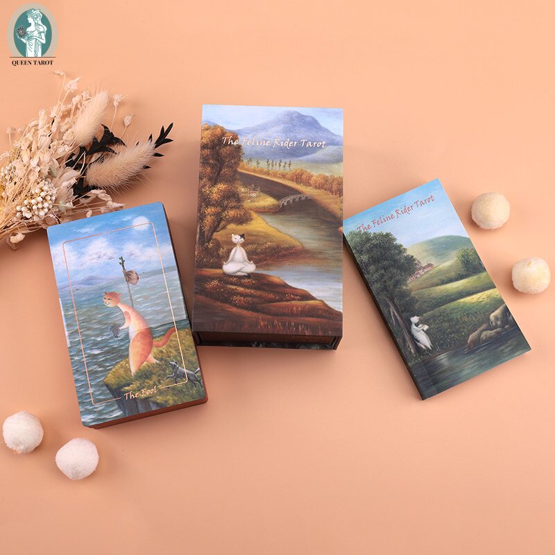 现货正版四季猫咪塔罗牌 The Feline Rider Tarot可爱喵星人卡牌图片