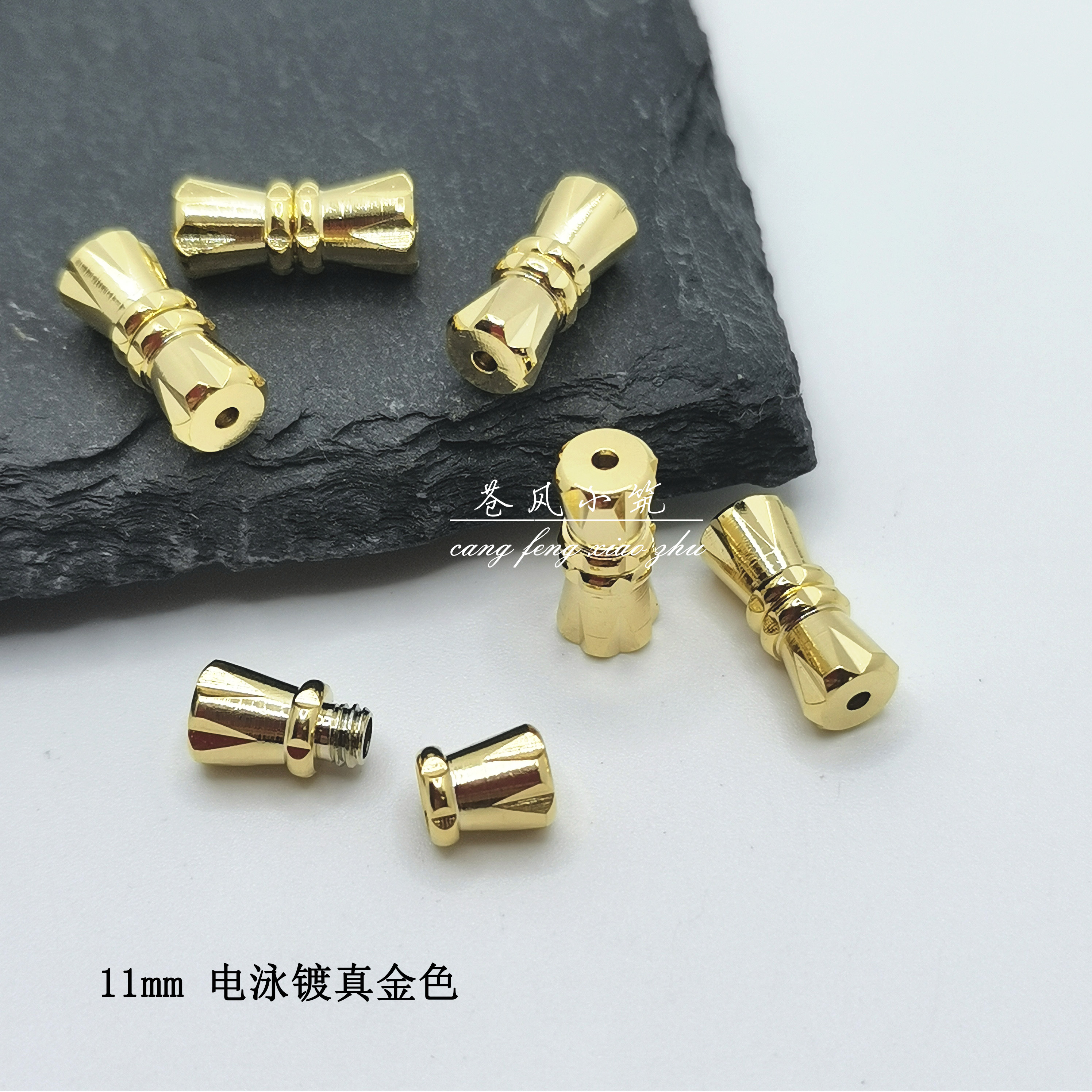 DIY真金色扣头配件高档项链