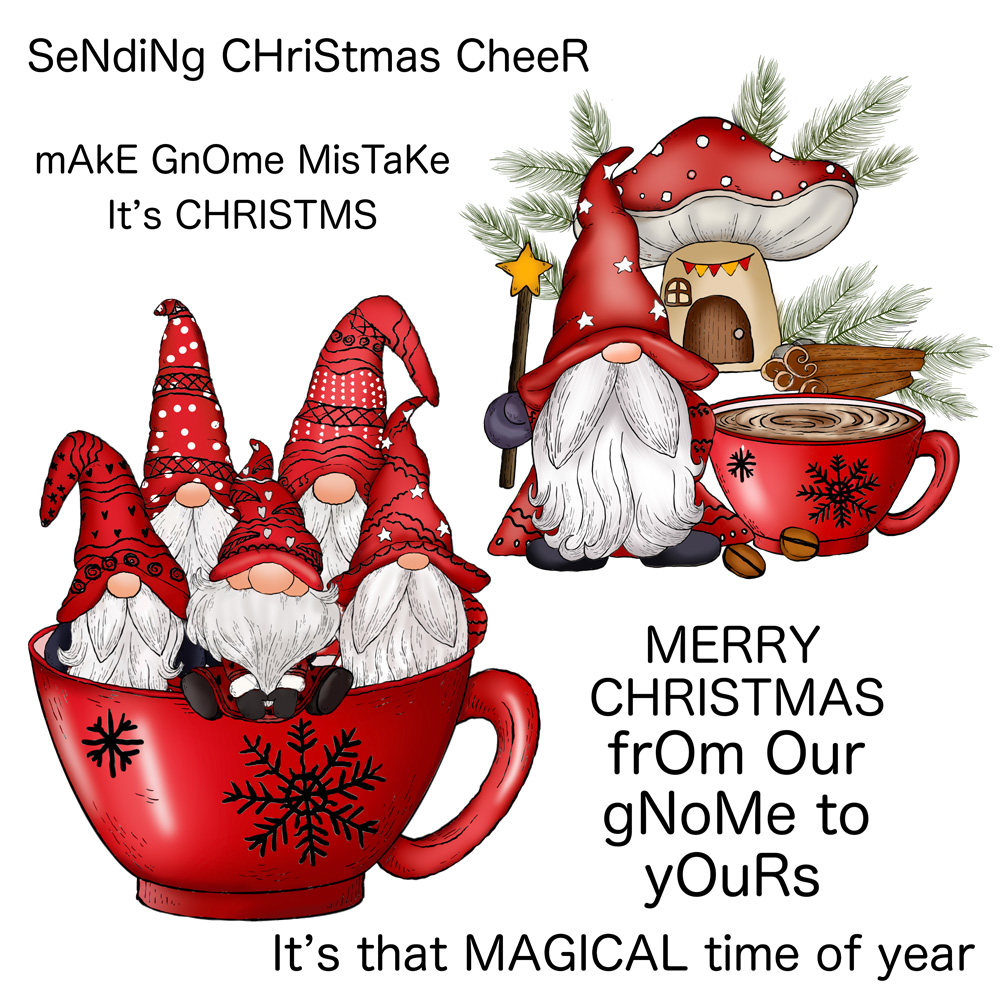 圣诞侏儒马克杯套装硅胶手工透明印章DIY相册日记本手账装饰工具,文具电教/文化用品/商务用品,成品印章/学生用印/火漆,淘宝优惠券,粉丝福利购,淘宝优惠卷