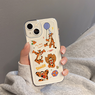 女max卡通动漫plus镜头全包iPhone15promax软硅胶套13超薄12可爱16跳跳虎复古风 适用苹果15手机壳14pro新款